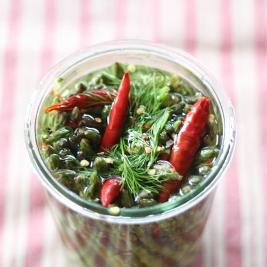 Pickled Skinny Asparagus Snacks