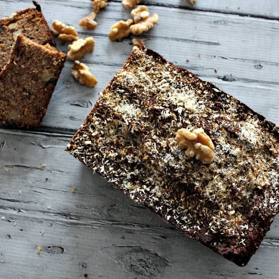 Paleo Walnut Banana Bread