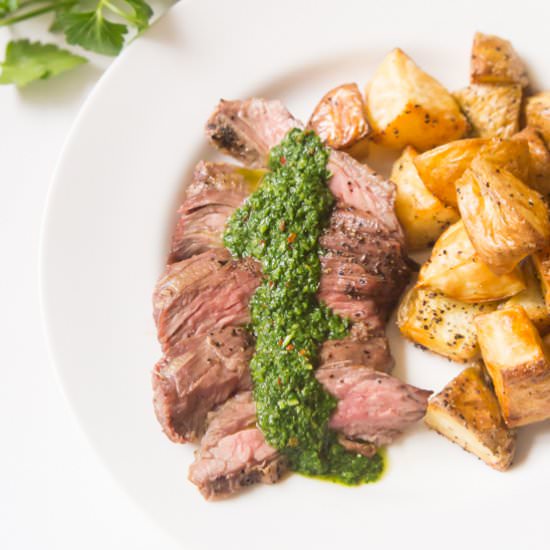 Skirt Steak with Chimichurri Sauce