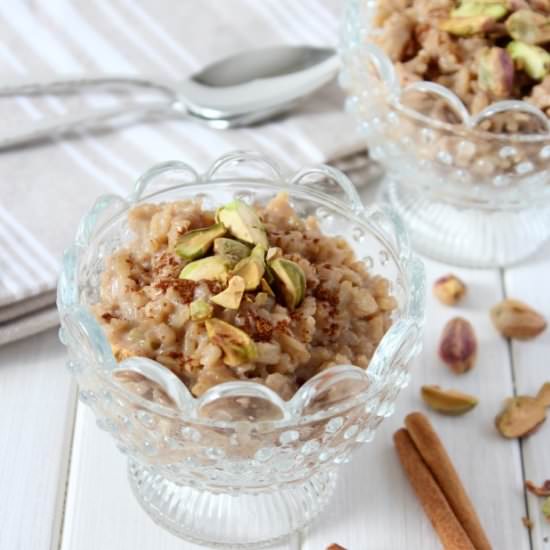 Chai Spiced Brown Rice Pudding