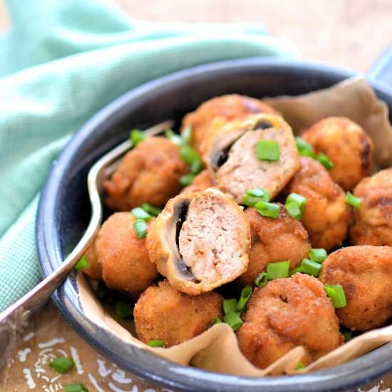 Mushrooms Stuffed with Minced Meat