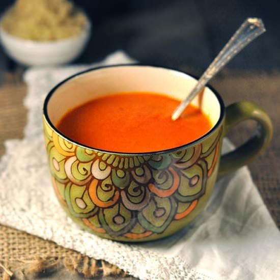 Coconut Roasted Red Pepper Soup