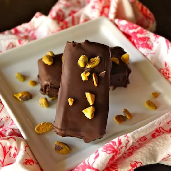 Chocolate-Pistachio Truffle Bars