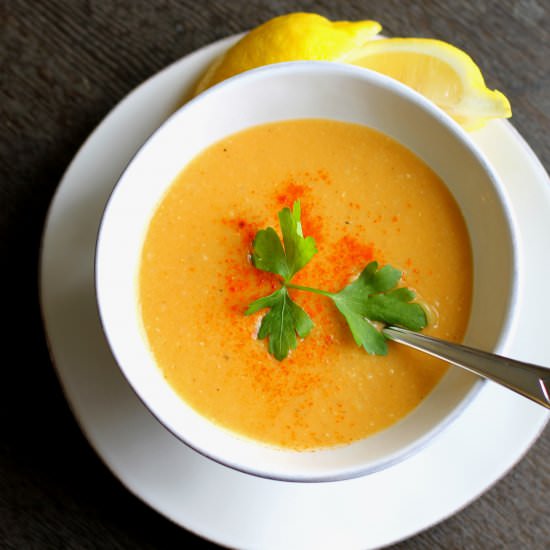 Middle Eastern Red Lentil Soup