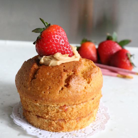 Peanut Butter Jelly Cornmeal Cake