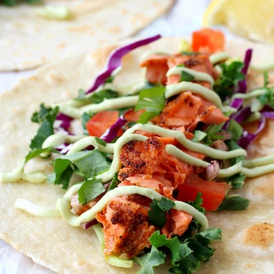 Seared Salmon Tacos