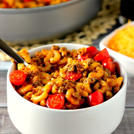 One Pan Taco Mac ‘N Cheese