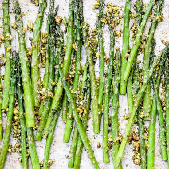 Roasted Asparagus with Pesto