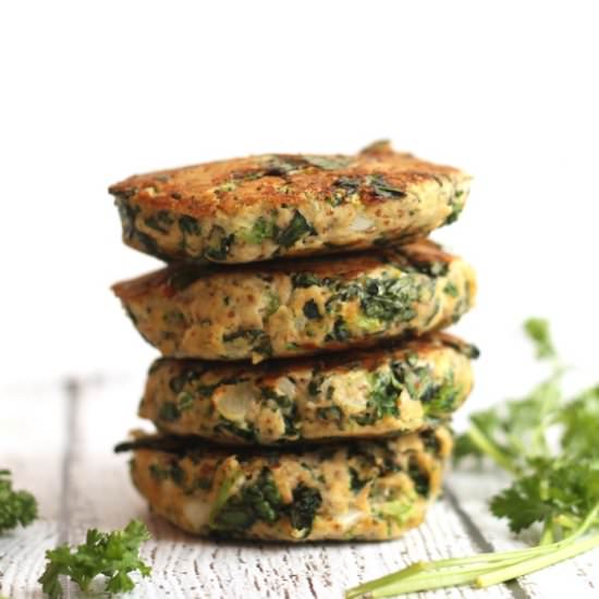 Kale & Broccoli Salmon Burgers