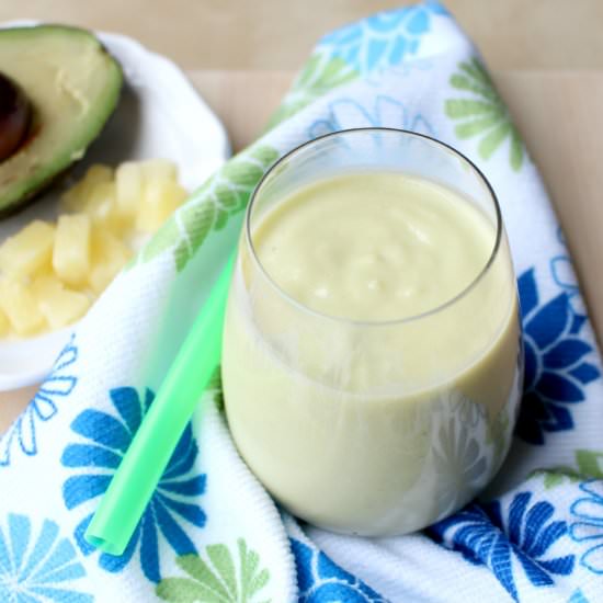 Pineapple, Orange, Avocado Smoothie