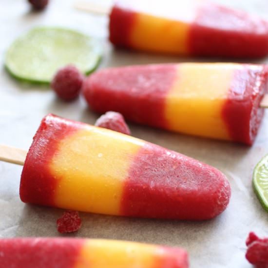 Mango & Raspberry Popsicles