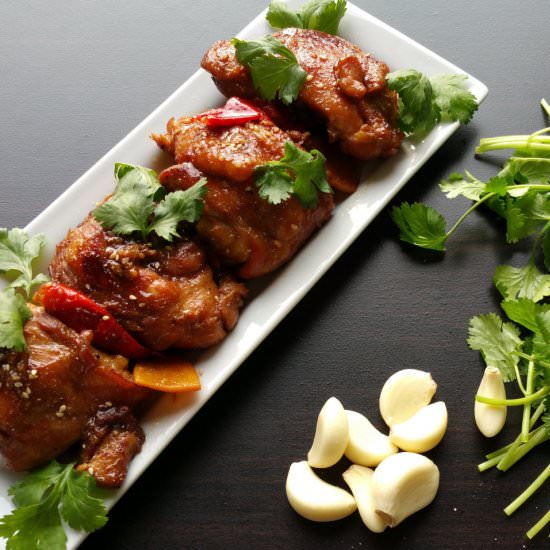 Braised Sesame Ginger Chicken