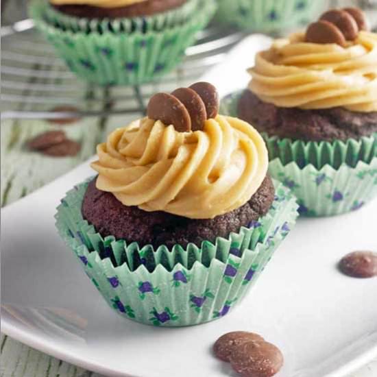 Choc-stout peanut butter cupcakes