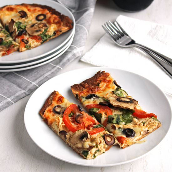 Thin Crust Mediterranean Pizza
