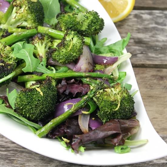 Roasted Asparagus & Broccoli Salad