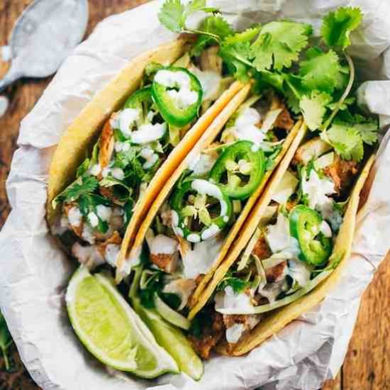 20 Minute Ancho Chicken Tacos
