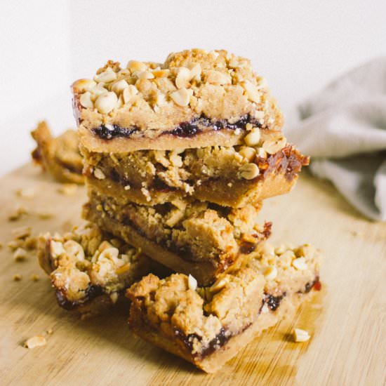 Vegan Peanut Butter & Jelly Bars