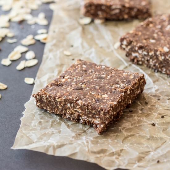 Double Chocolate Mint Oat Squares