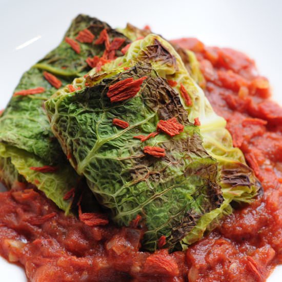 Mediterranean Savoy Cabbage Rolls