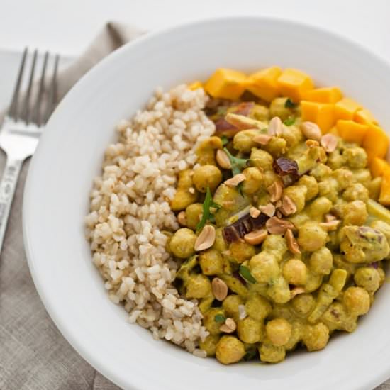 Peanut Chickpea Curry