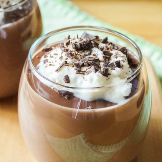 Irish Cream Dark Chocolate Pudding