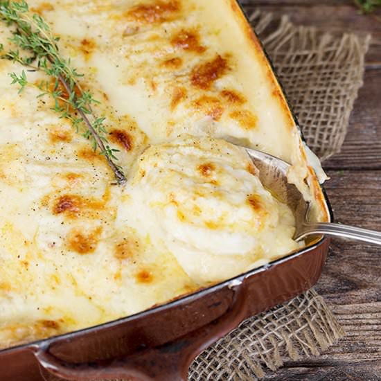 Creamy Stood-Up Potatoes with Bacon