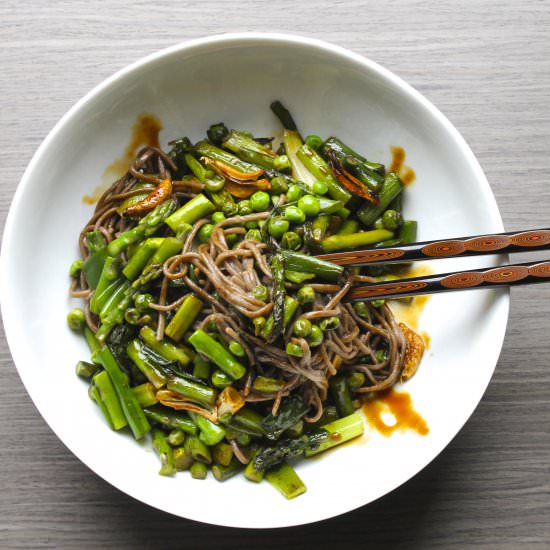 Soba Noodles with Spring Veggies