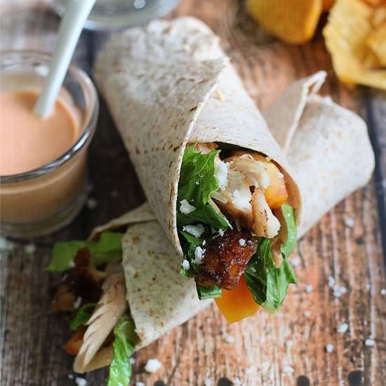 CLT Wraps with Sriracha Ranch Sauce