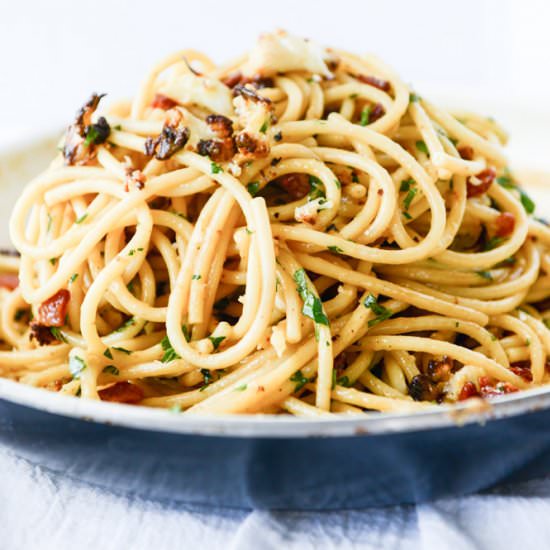 Charred Cauliflower Carbonara