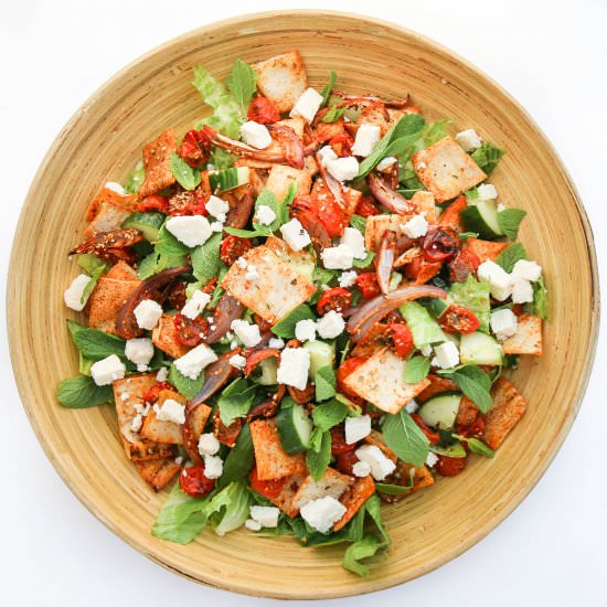Roasted Vegetable Fattoush Salad