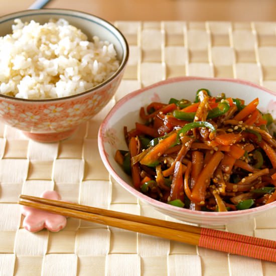 Shiitake Stems Kinpira