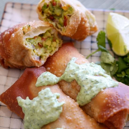 Bacon Avocado Egg Rolls