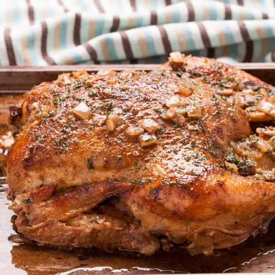 Slow cooker roast chicken