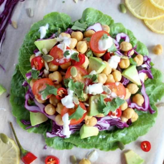 Mediterranean Style Lettuce Wraps