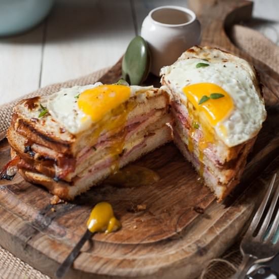 Triple Decker Croque Madame
