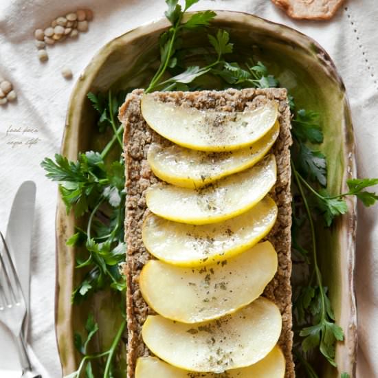 Vegan millet pate with lentils