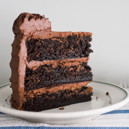 Dark Chocolate Ganache Cake