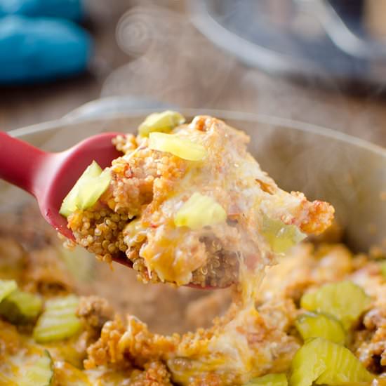 Light Cheeseburger Quinoa Skillet