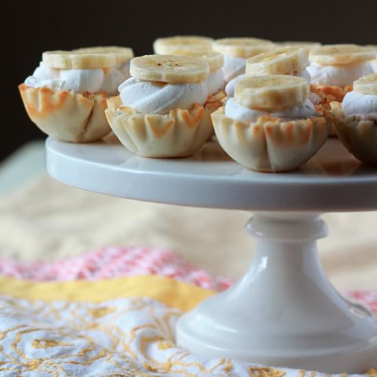 Vegan Banana Cream Pie Mini Tarts