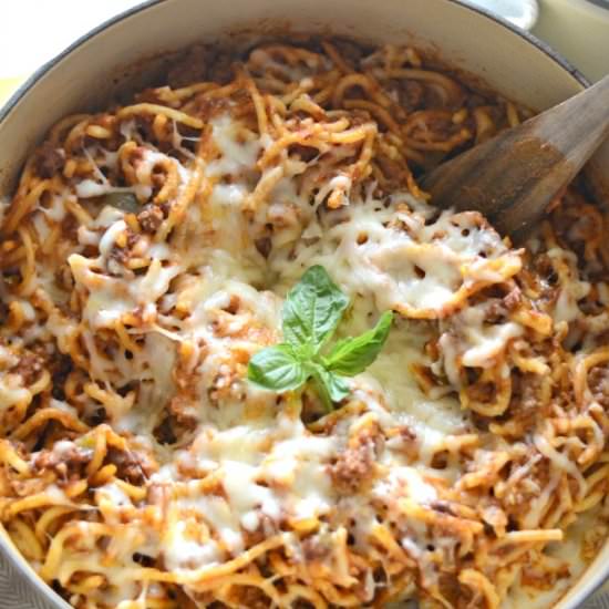 Easy Cheesy Skillet Spaghetti