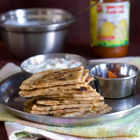Cauliflower Stuffed Indian Bread
