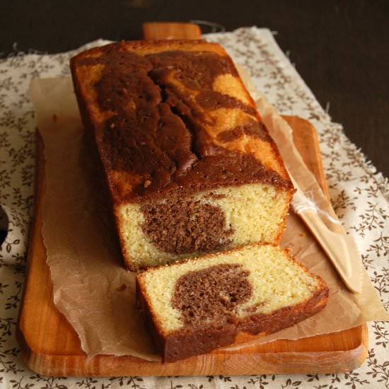 Lime Syrup Marble Cake