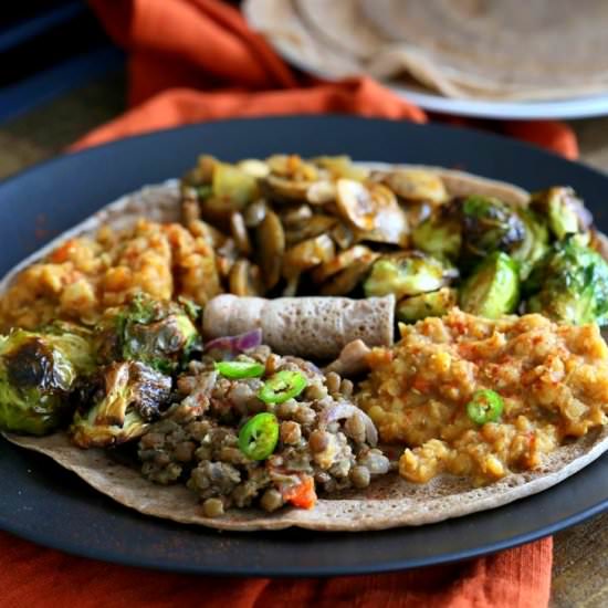 Ethiopian Lentils in Garlic Sauce