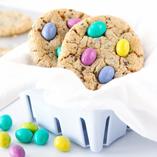 Chocolate Chip Easter Egg Cookies