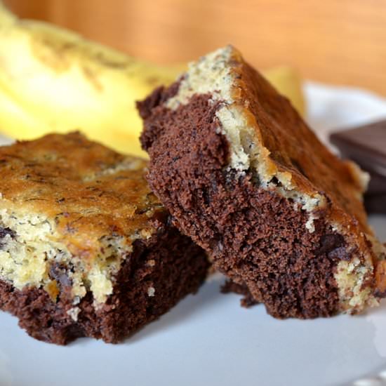 Layered Chocolate Banana Bars