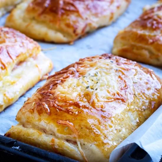 Ham and Cheese Brioche Pockets