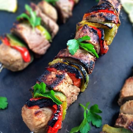 Greek Souvlaki Beef Kabobs