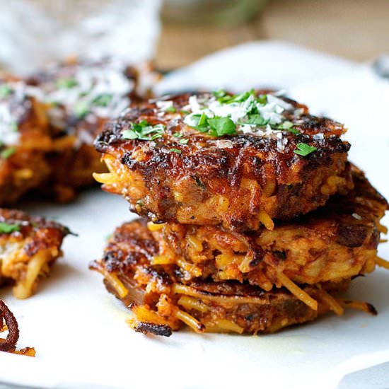 Leftover Pasta Fritters