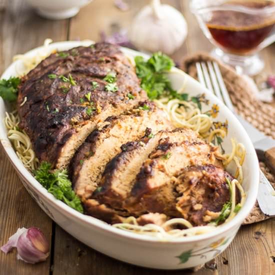 Ginger Garlic Slow Cooker Pork Loin