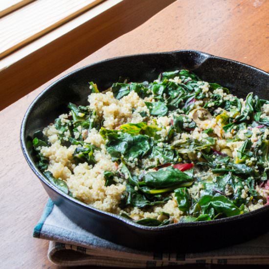 Lemony Swiss Chard and Quinoa Sauté